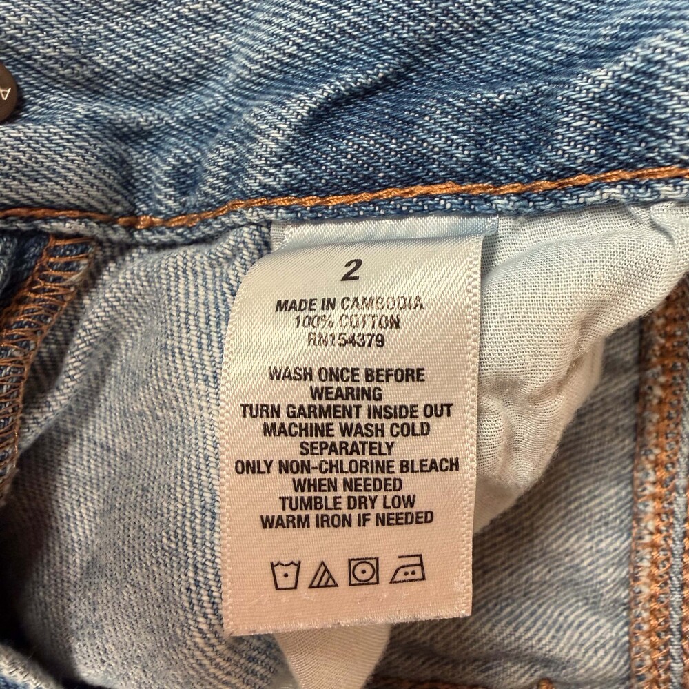 Aeropostale High-Rise Distressed Light Wash Denim Shorts - Size 2 - Picture 4 of 4